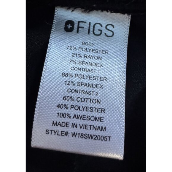 Figs Women's Sz Small Tall Black Zamora Technical Collection Scrub Pants Joggers - Picture 4 of 9